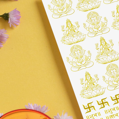 Diwali Metallic Gold  Resin Stickers