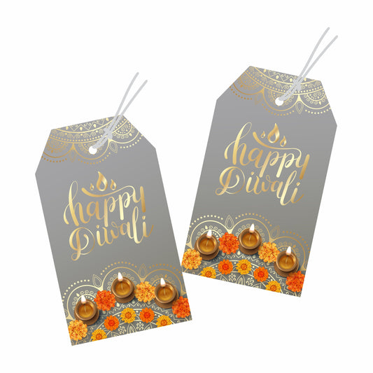 Happy Diwali  Die Cut Shape Gift Tags
