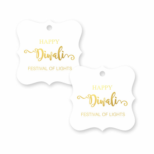 Happy Diwali Gold Foil Gift Tags