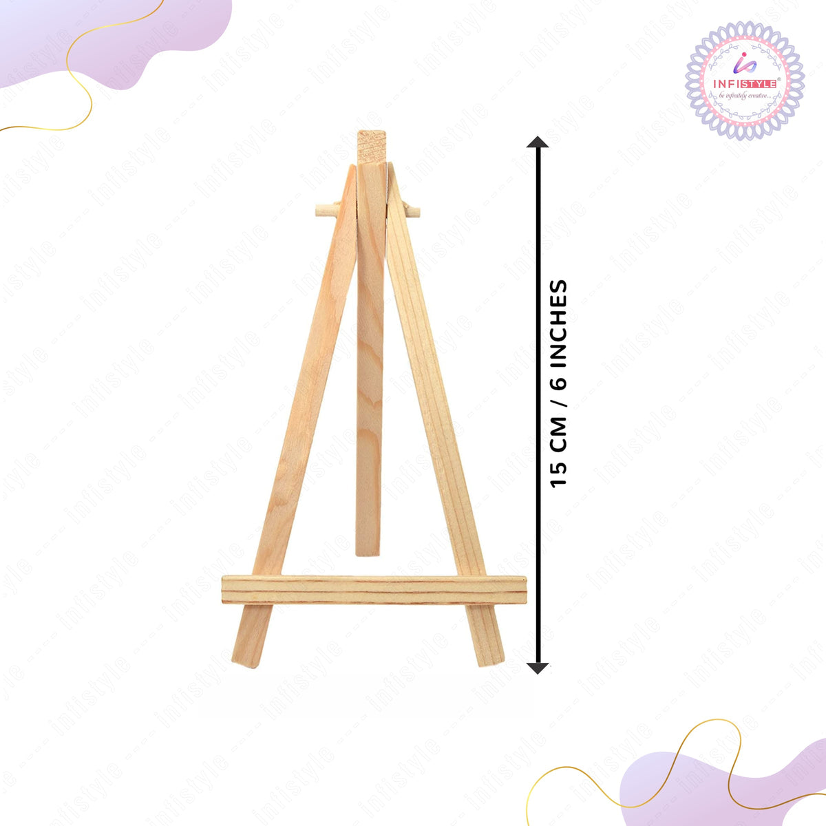 Easel Stand Wooden 5 Pieces for Art Painting Easel Stand 6inches packaging
