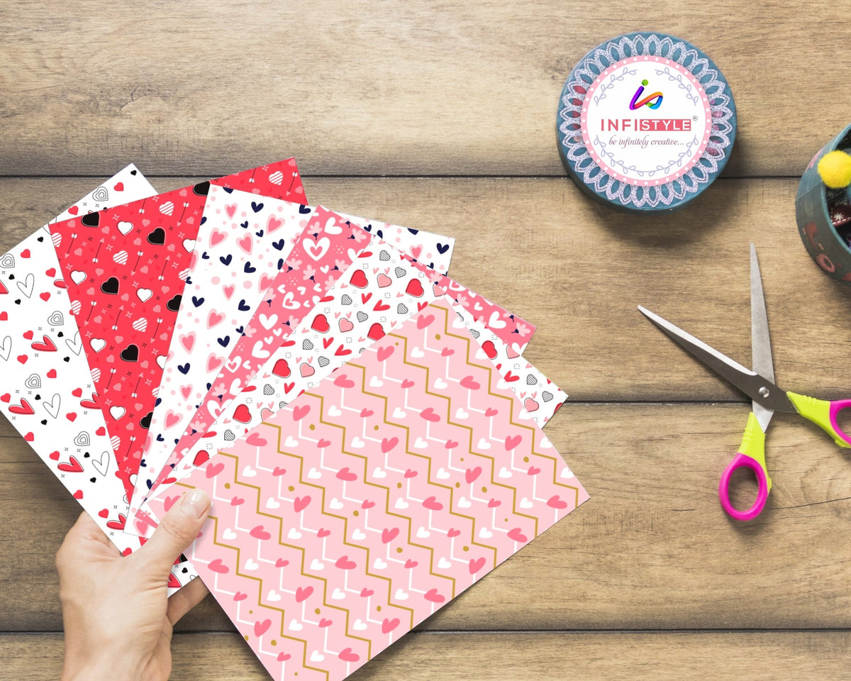 Scrapbooking Craft Paper Pack of 24 size and dimensions