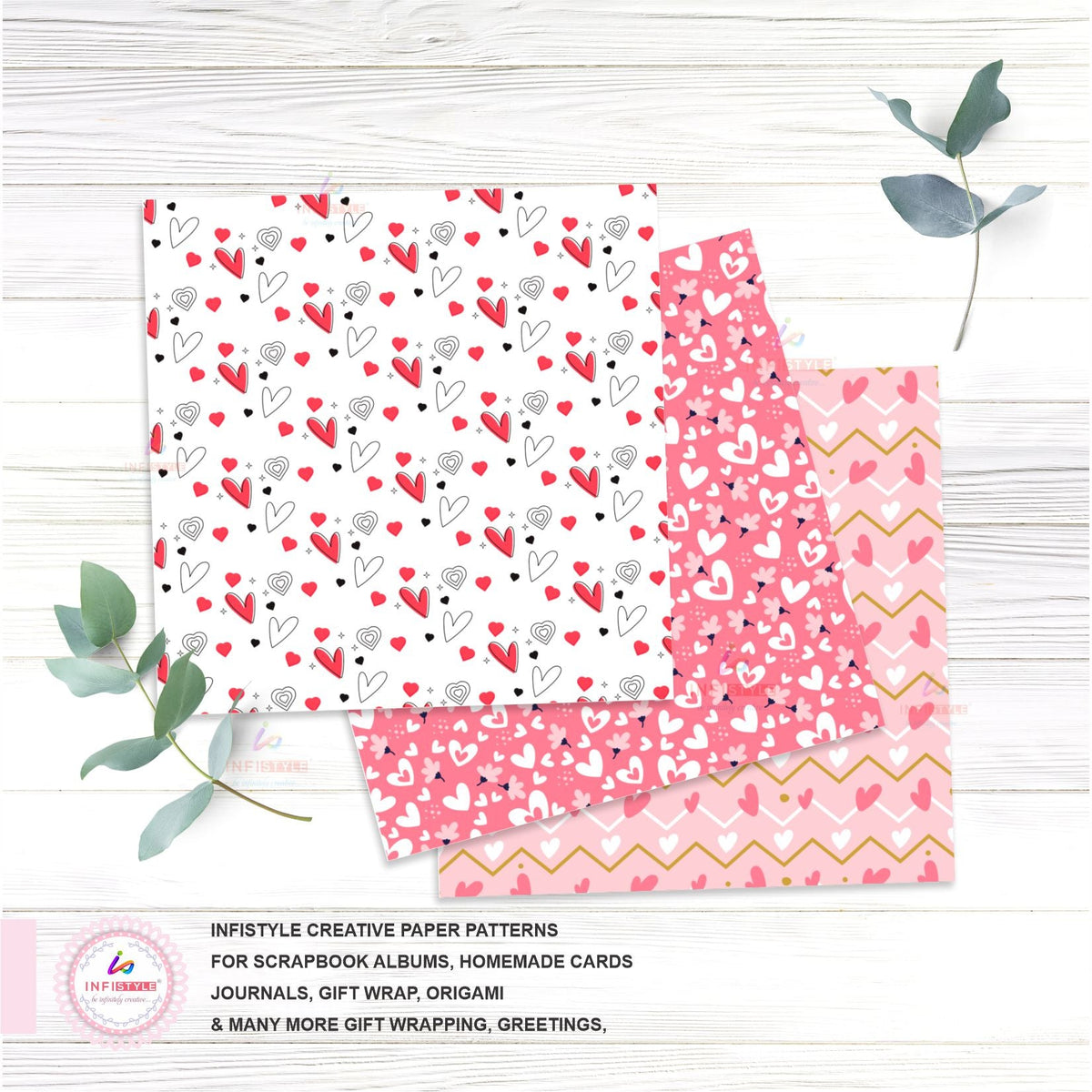 Scrapbooking Craft Paper Pack of 24 packaging