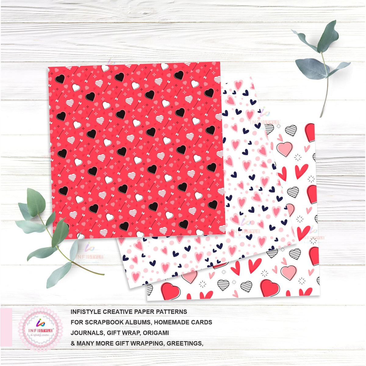 Scrapbooking Craft Paper Pack of 24 gift presentation