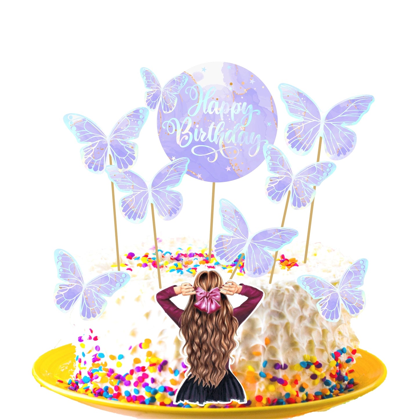 Birthday Cake Toppers Butterfly Design