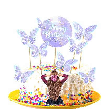 Birthday Cake Toppers Butterfly Design