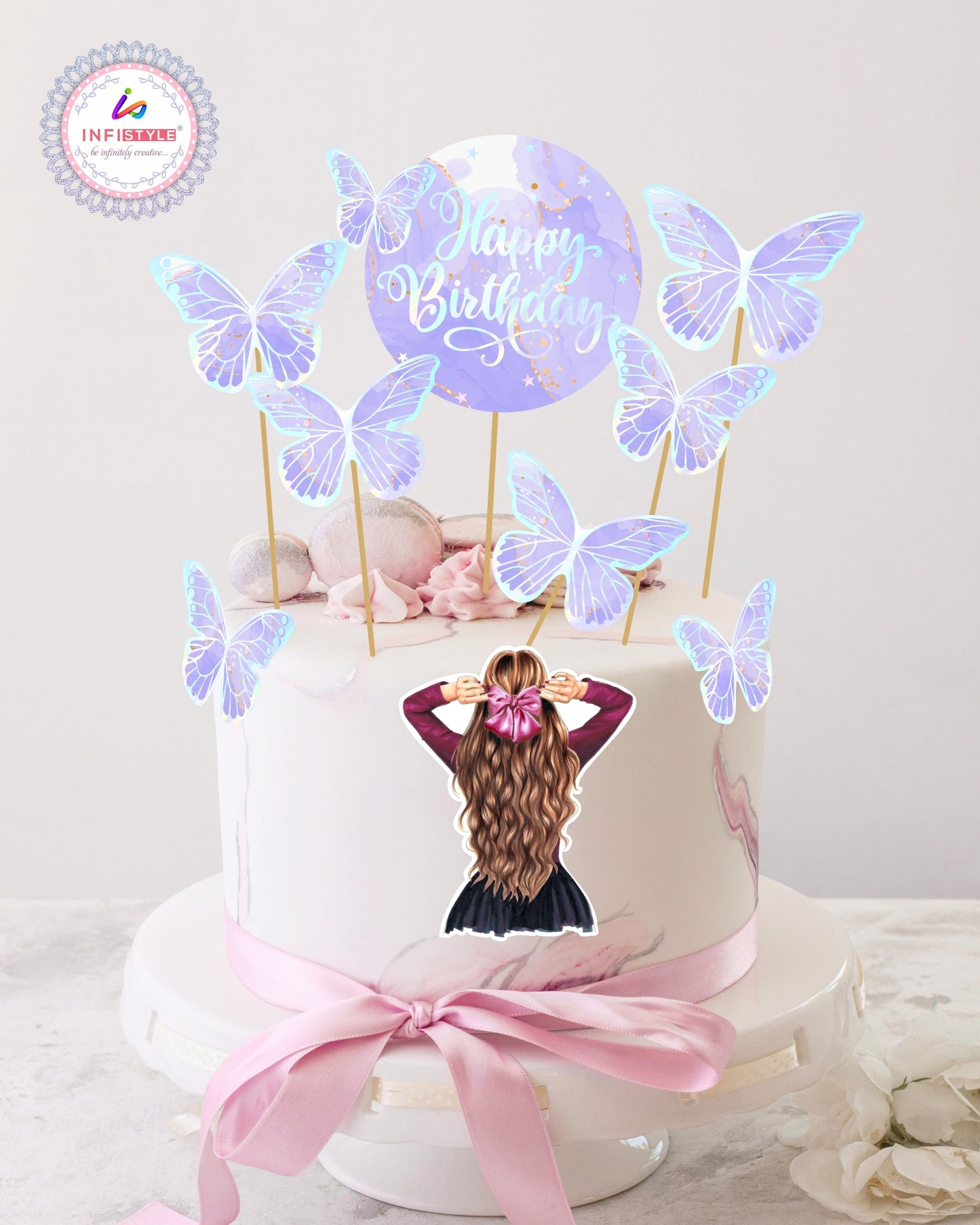 Birthday Cake Toppers Butterfly Design
