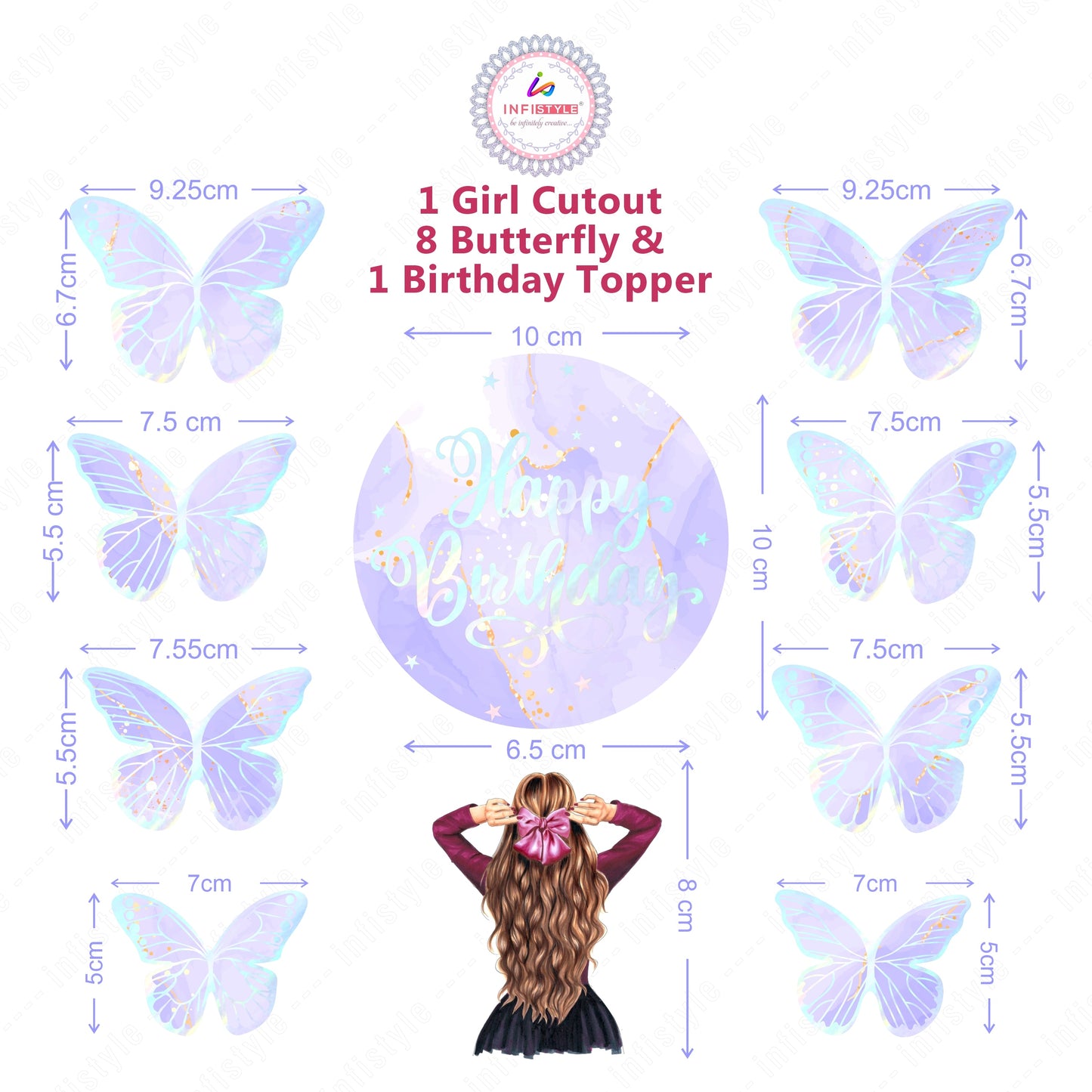 Birthday Cake Toppers Butterfly Design