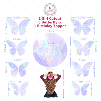 Birthday Cake Toppers Butterfly Design
