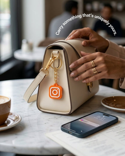 Custom 3D Printed NFC Instagram Keychain