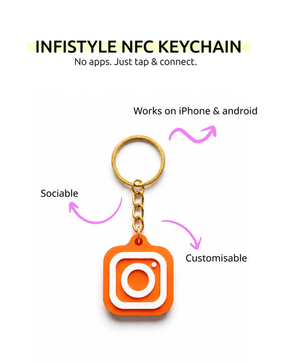 Custom 3D Printed NFC Instagram Keychain