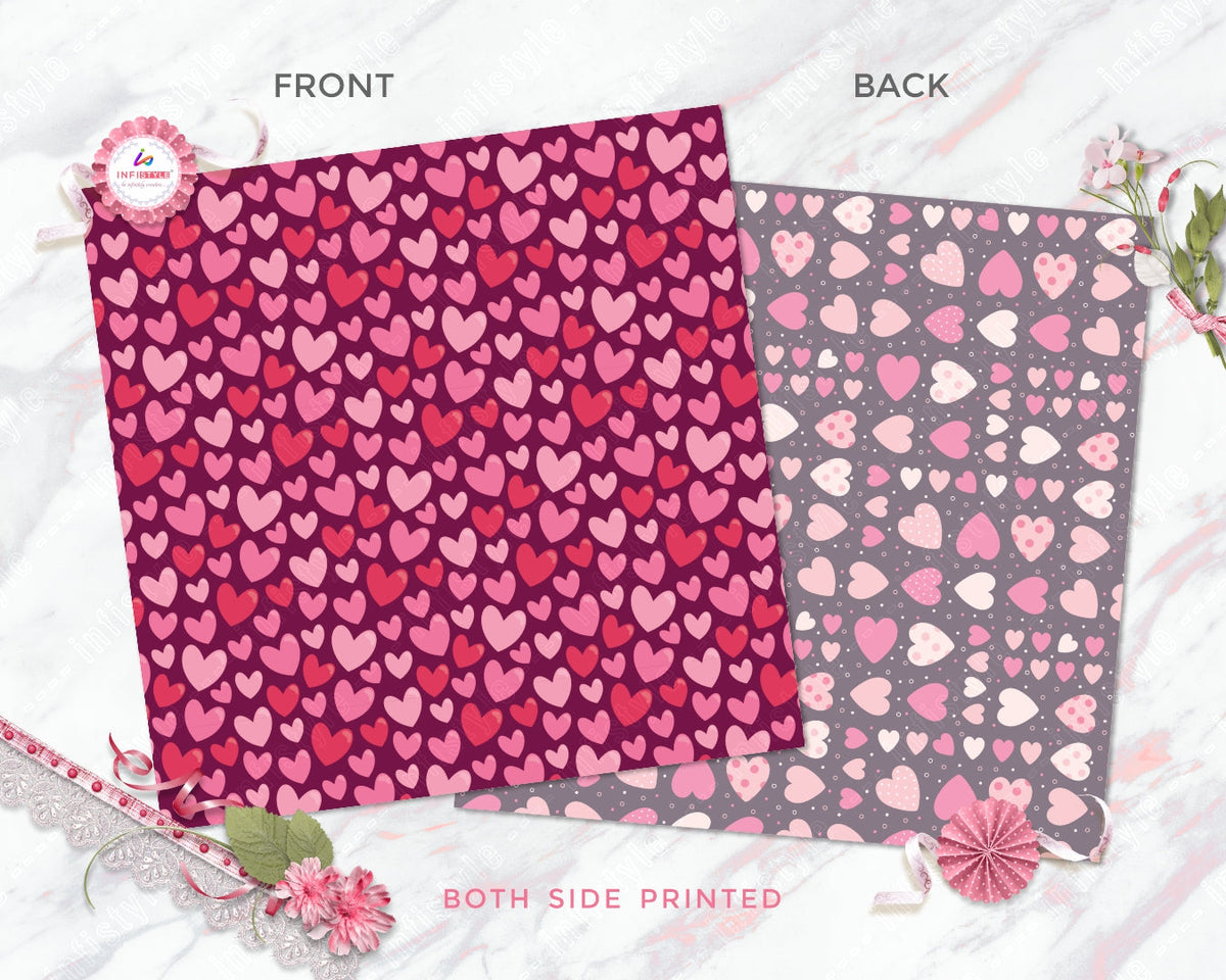 Scrapbooking Craft Paper Pack of 24 Pattern Love Theme gift presentation