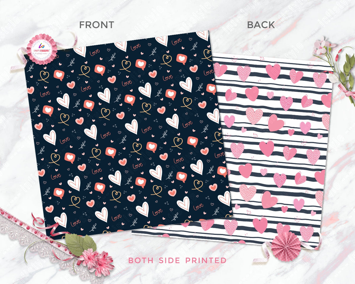 Scrapbooking Craft Paper Pack of 24 Pattern Love Theme photo 12