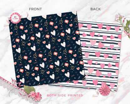 Scrapbooking Craft Paper Pack of 24 Pattern Love Theme photo 12