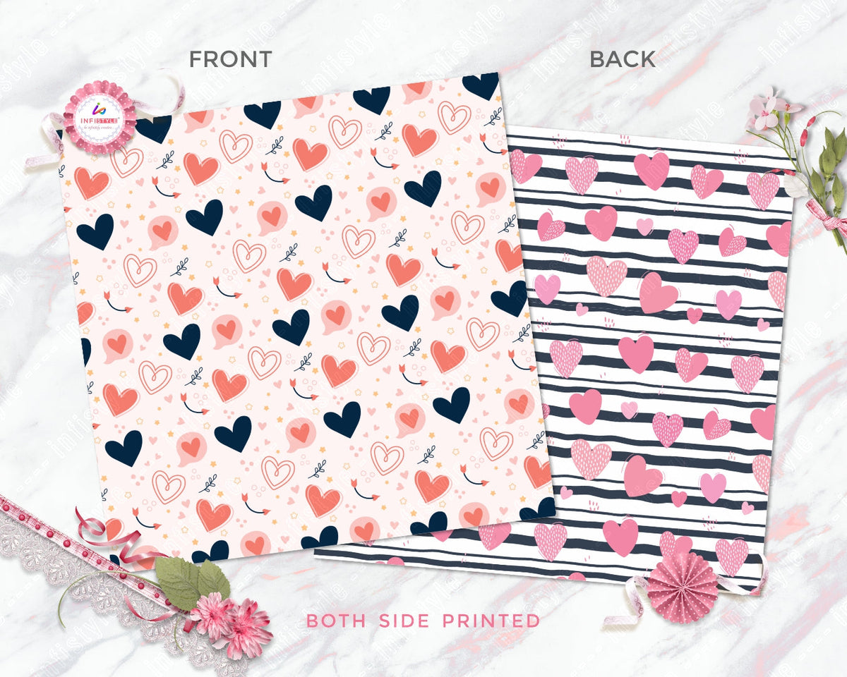 Scrapbooking Craft Paper Pack of 24 Pattern Love Theme photo 13