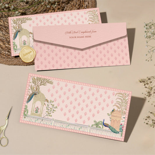 Royal Pink Peacock Money Envelope