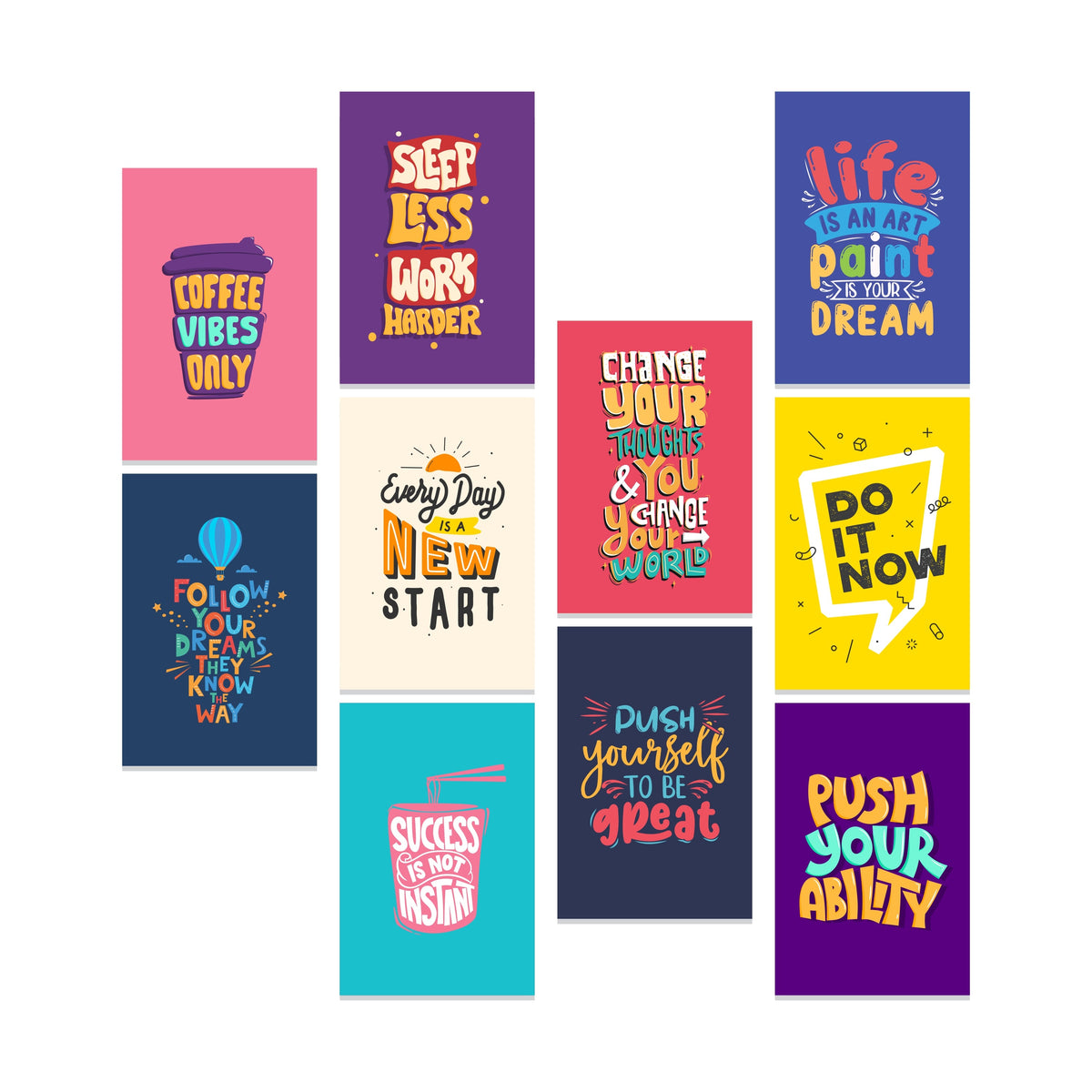Inspirational Wall Posters Set of 10
