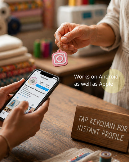 Custom 3D Printed NFC Instagram Keychain