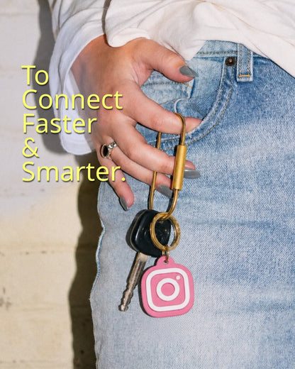 Custom 3D Printed NFC Instagram Keychain