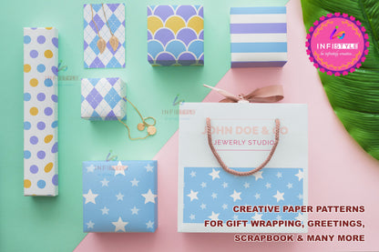Scrapbook Craft Paper Pack of 24 packaging