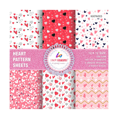 Scrapbooking Craft Paper Pack of 24 front view