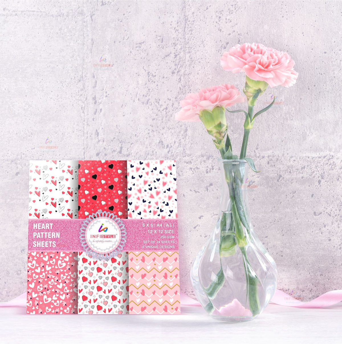 Scrapbooking Craft Paper Pack of 24 reverse side