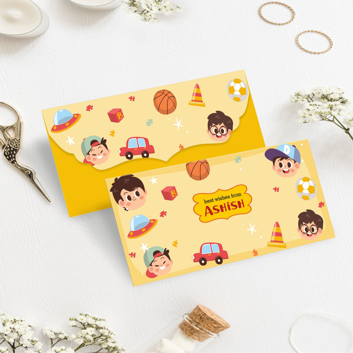 Custom Kids Gift Envelope for Gifting Money Envelopes Ufo Theme