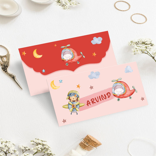 Custom Kids Gift Envelope for Gifting Money Envelopes Piolot Kid