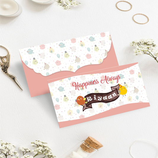 Custom Kids Gift Envelope for Gifting Money Envelopes Birdie Theme