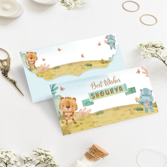 Custom Kids Gift Envelope for Gifting Money Envelopes Little Animals