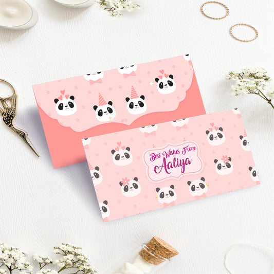 Custom Kids Gift Envelope for Gifting Money Envelopes Cute Panda