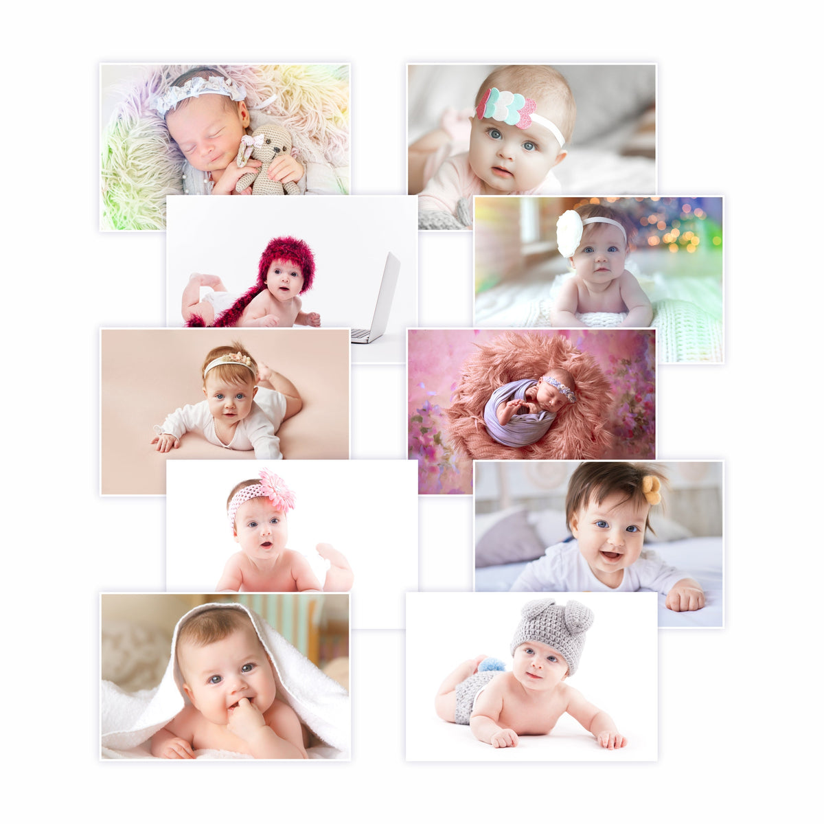 Smiling Baby Wall Posters Set of 10 front view