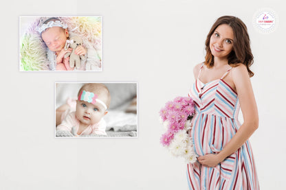Smiling Baby Wall Posters Set of 10 styled flat lay