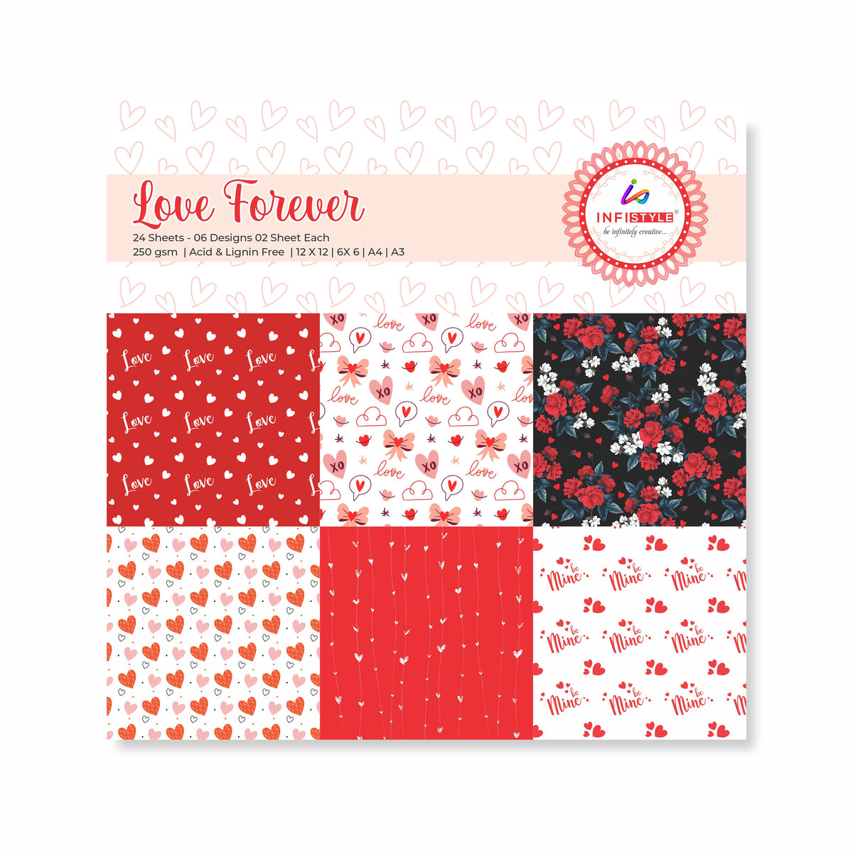 Valentine Craft Paper Pack 250 GSM