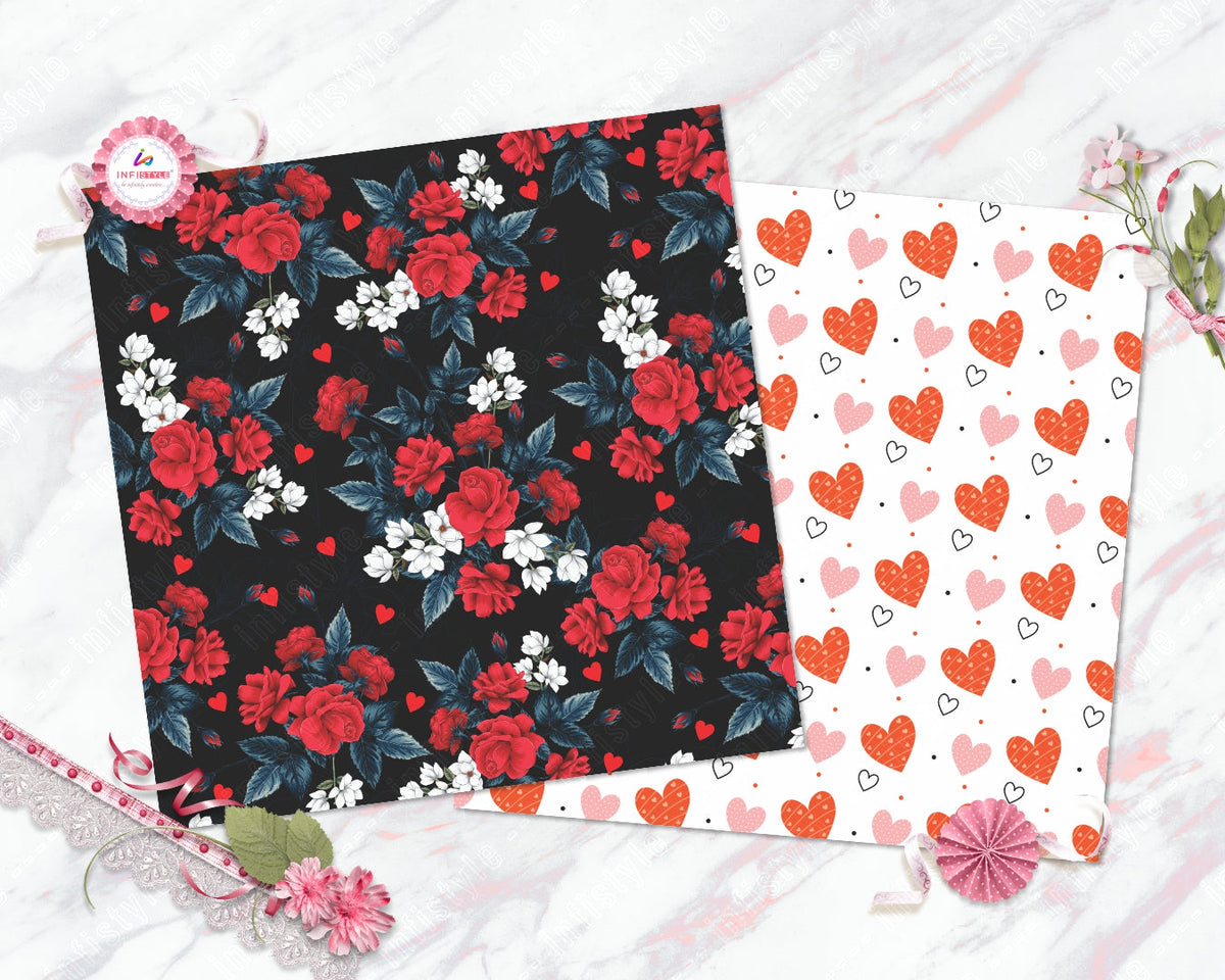 Valentine Craft Paper Pack 250 GSM design close-up