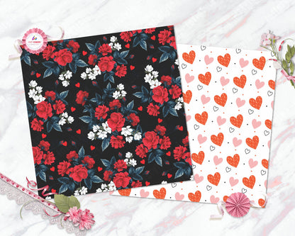 Valentine Craft Paper Pack 250 GSM design close-up