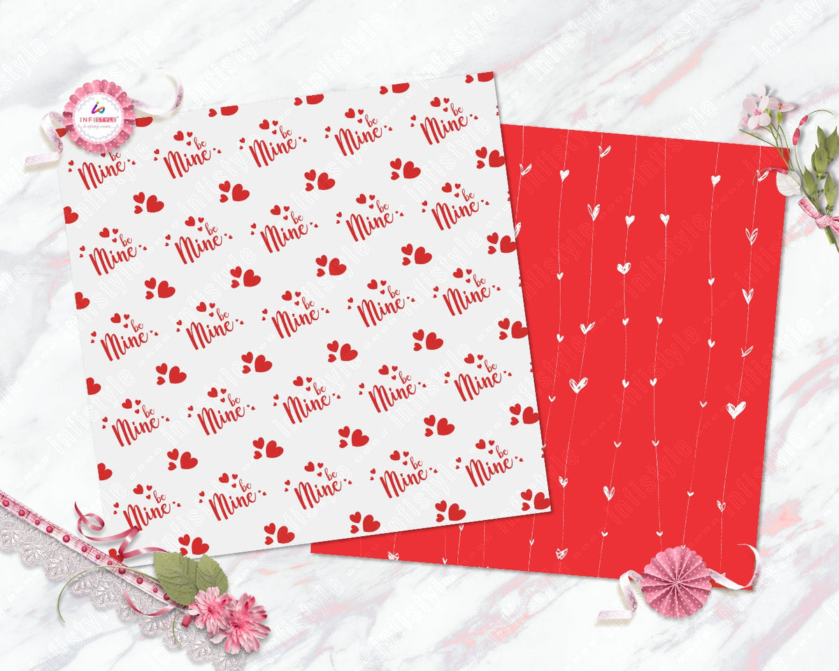 Valentine Craft Paper Pack 250 GSM styled flat lay
