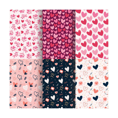 Scrapbooking Craft Paper Pack of 24 Pattern Love Theme packaging