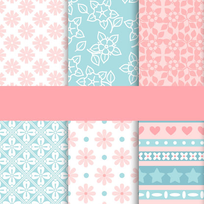 Scrapbooking Craft Paper Pack of 24 Creative Pattern Flowers Theme packaging