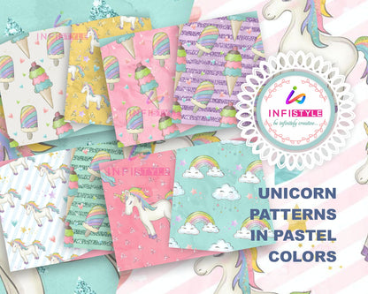 Unicorn Design Paper Sheets 250 GSM size and dimensions