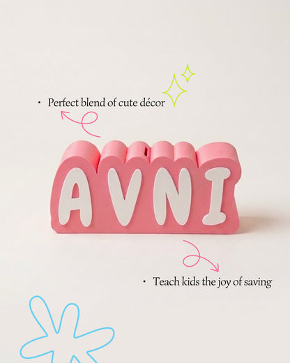 Personalised Name Piggy Bank | Custom 3D Printed Money Box for Kids & Gifting