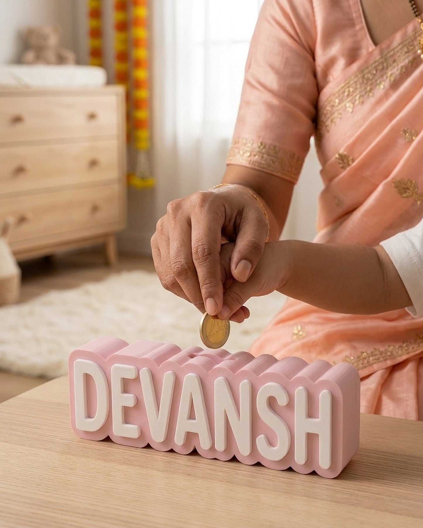 Personalised Name Piggy Bank | Custom 3D Printed Money Box for Kids & Gifting