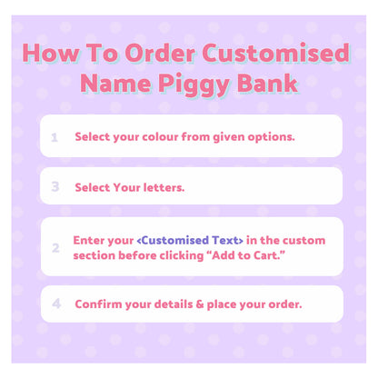 Personalised Name Piggy Bank | Custom 3D Printed Money Box for Kids & Gifting