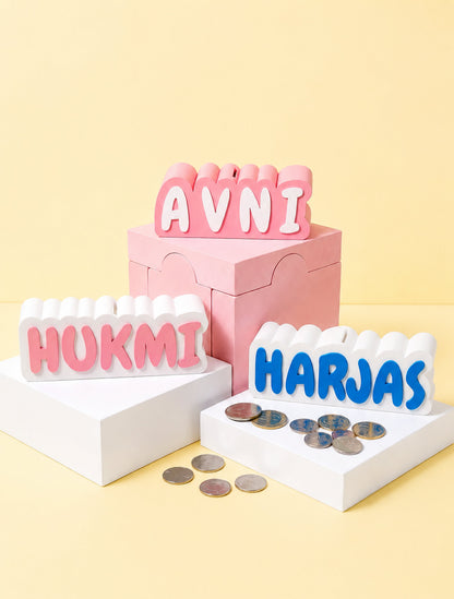 Personalised Name Piggy Bank | Custom 3D Printed Money Box for Kids & Gifting