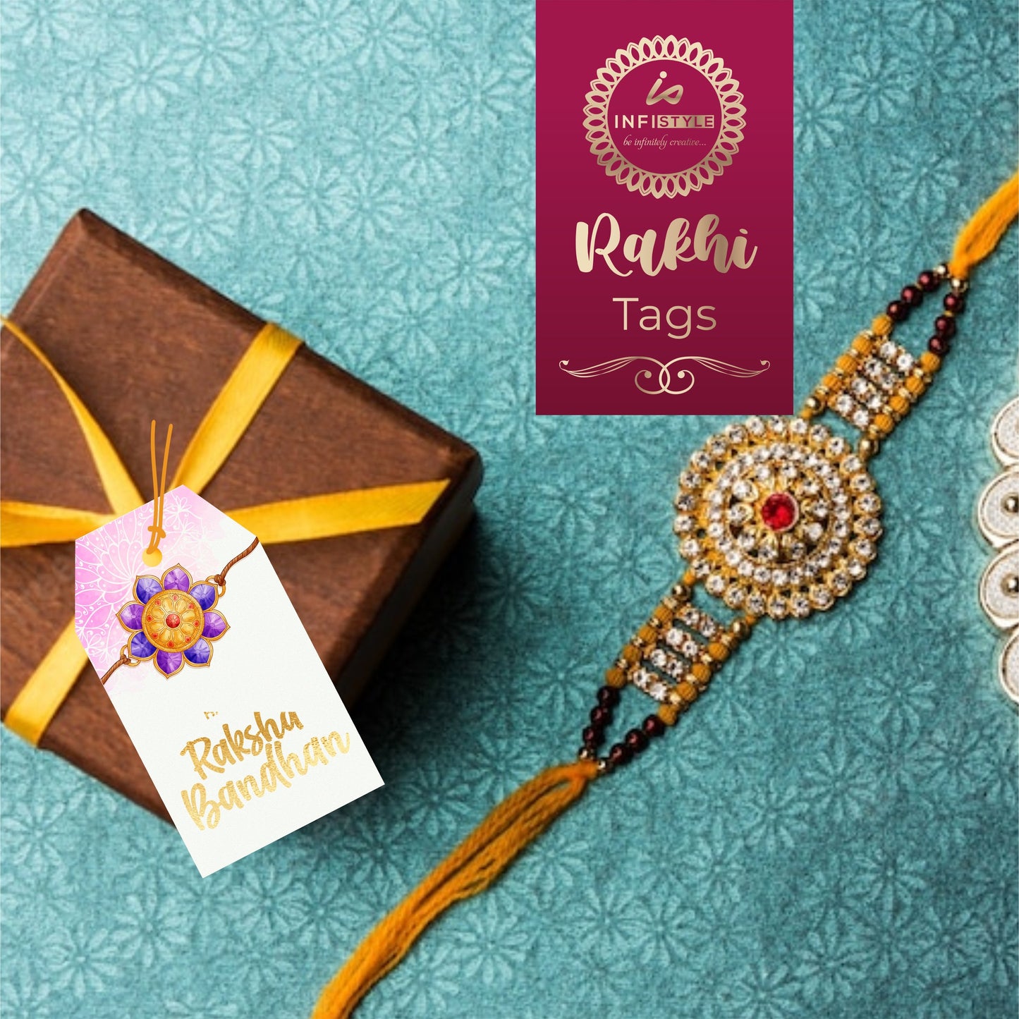 Happy Raksha Bandhan Tags | Rakhi Gift Tags for Brothers & Sisters Hampers