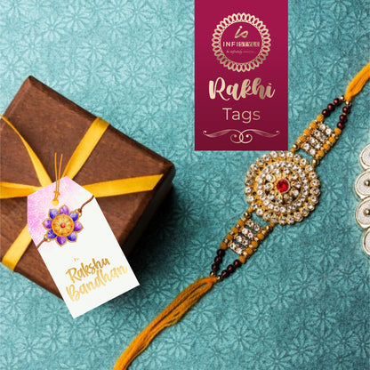 Happy Raksha Bandhan Tags | Rakhi Gift Tags for Brothers & Sisters Hampers