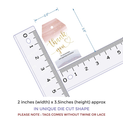 Thank You Tags styled flat lay