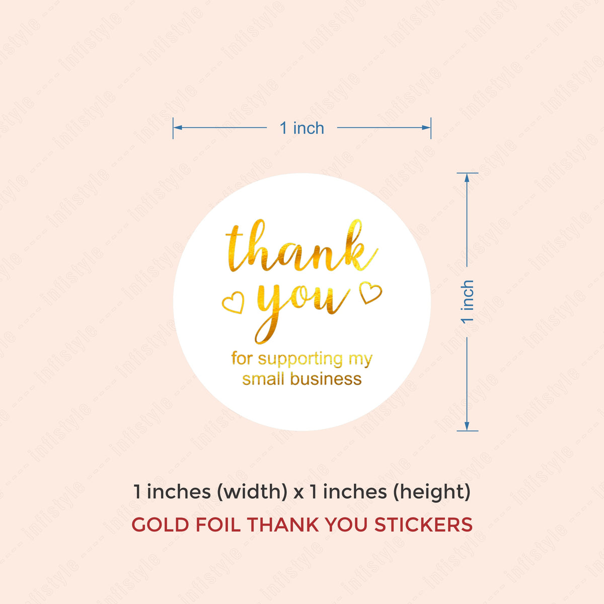 Thank You Stickers Gold Foil Small Business packaging