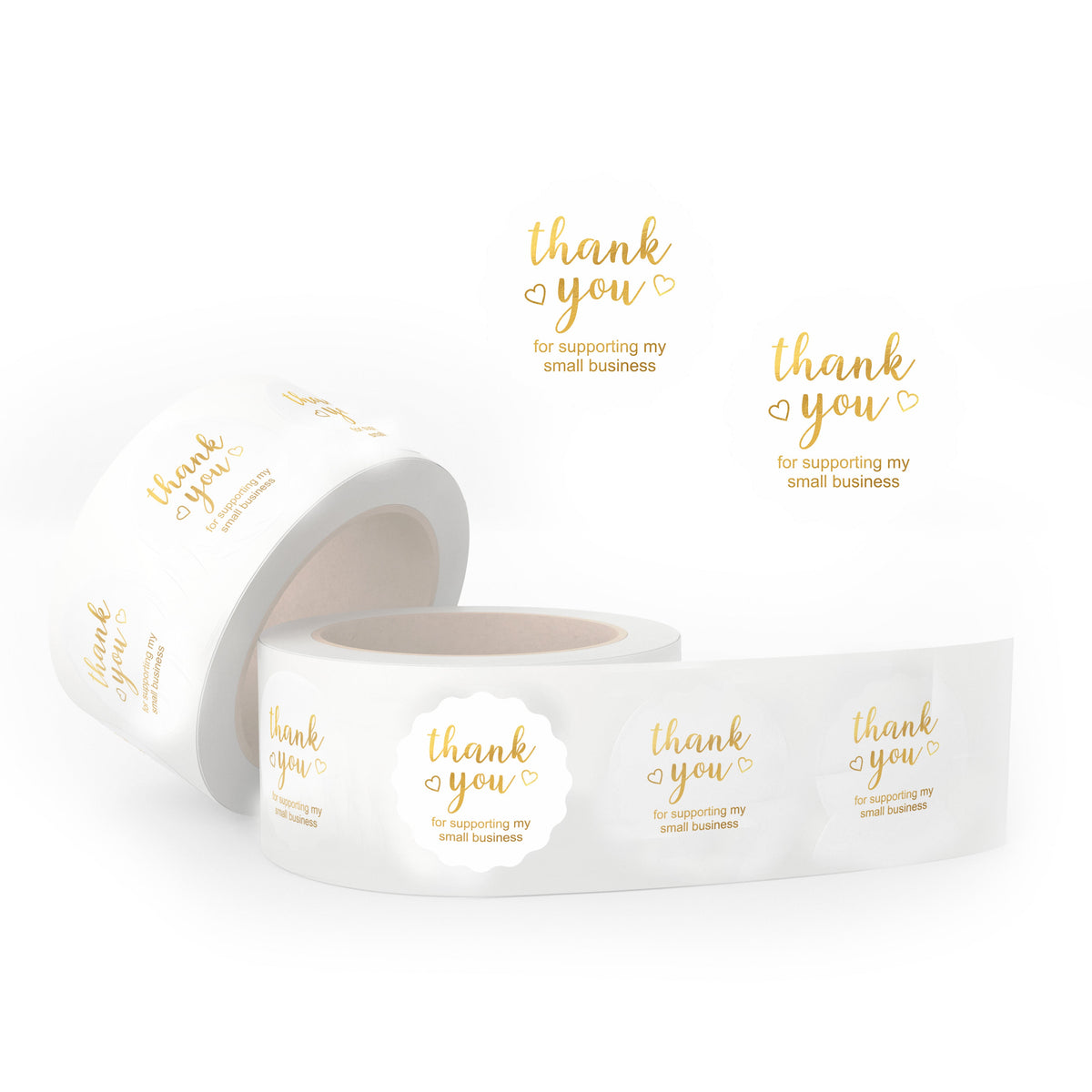 Thank You Stickers For Small Business front view
