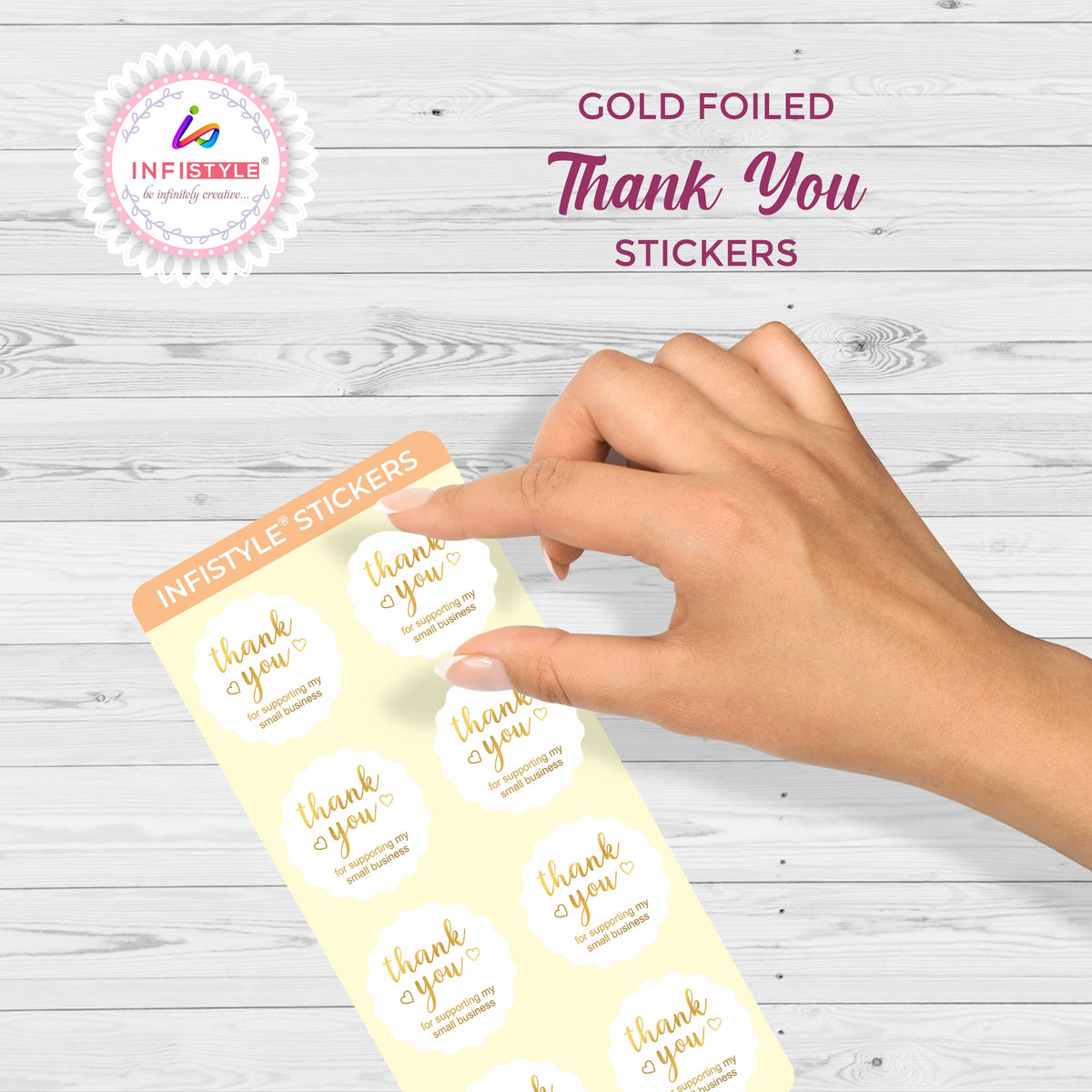 Thank You Stickers For Small Business packaging