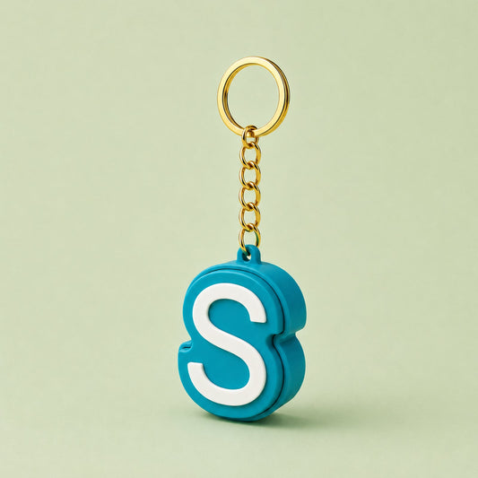 Personalised Clicker Letter Keychain Fidget Alphabet Keyring